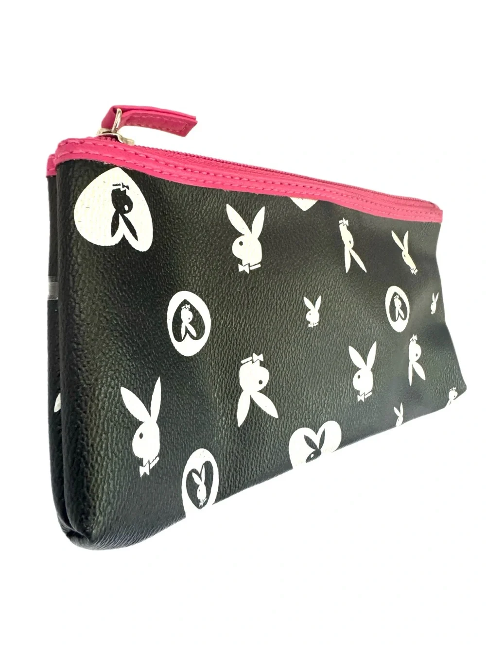 Vintage Black & White Playboy Bunny Monogram Makeup Bag